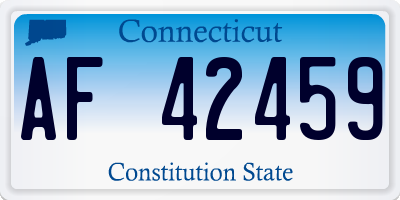 CT license plate AF42459