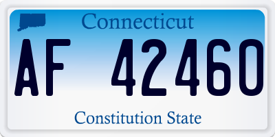 CT license plate AF42460