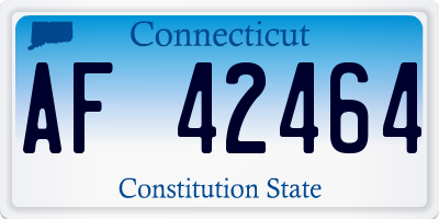 CT license plate AF42464