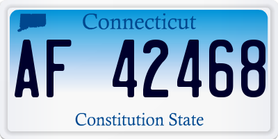 CT license plate AF42468