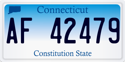 CT license plate AF42479