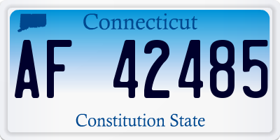 CT license plate AF42485