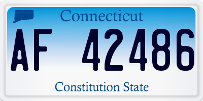 CT license plate AF42486