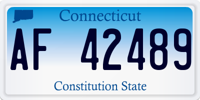 CT license plate AF42489