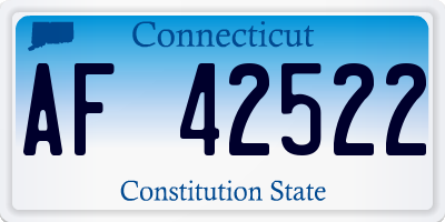 CT license plate AF42522