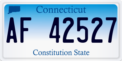 CT license plate AF42527