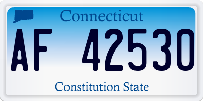 CT license plate AF42530