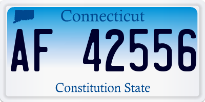 CT license plate AF42556