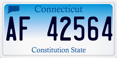 CT license plate AF42564