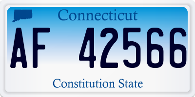 CT license plate AF42566