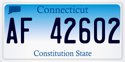 CT license plate AF42602