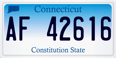 CT license plate AF42616