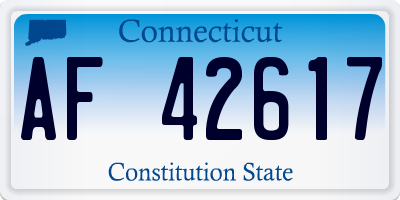 CT license plate AF42617
