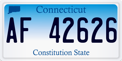 CT license plate AF42626
