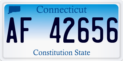 CT license plate AF42656
