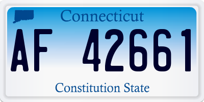 CT license plate AF42661