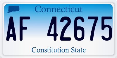 CT license plate AF42675