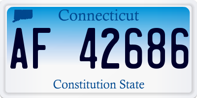 CT license plate AF42686