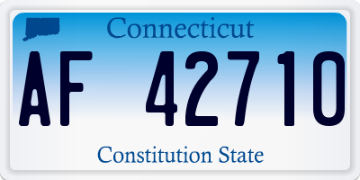 CT license plate AF42710