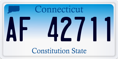 CT license plate AF42711