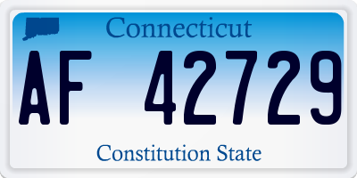 CT license plate AF42729