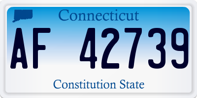 CT license plate AF42739