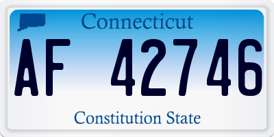 CT license plate AF42746