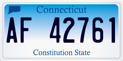 CT license plate AF42761