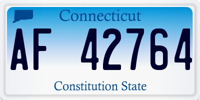 CT license plate AF42764