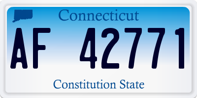 CT license plate AF42771