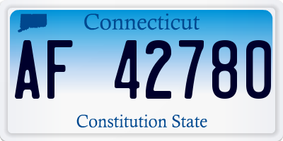 CT license plate AF42780