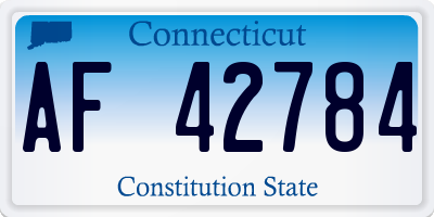 CT license plate AF42784
