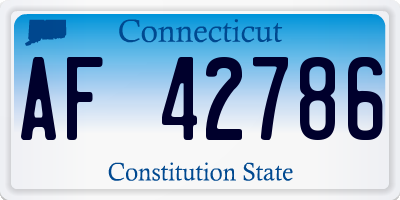 CT license plate AF42786