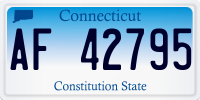 CT license plate AF42795