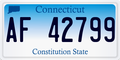 CT license plate AF42799