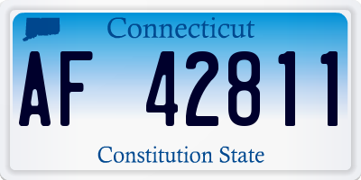 CT license plate AF42811