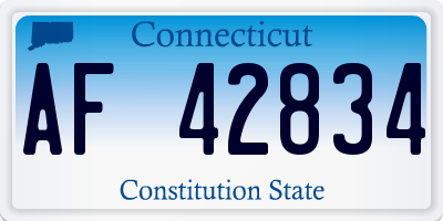 CT license plate AF42834