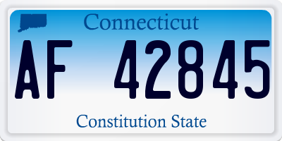 CT license plate AF42845