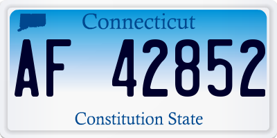 CT license plate AF42852