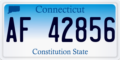 CT license plate AF42856