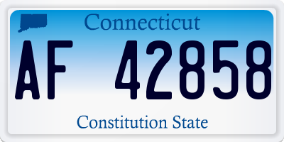 CT license plate AF42858