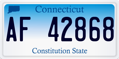 CT license plate AF42868