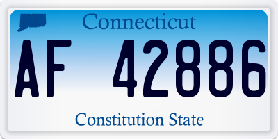 CT license plate AF42886