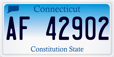 CT license plate AF42902