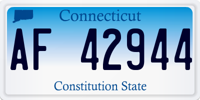 CT license plate AF42944