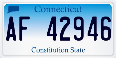CT license plate AF42946
