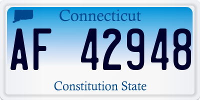 CT license plate AF42948