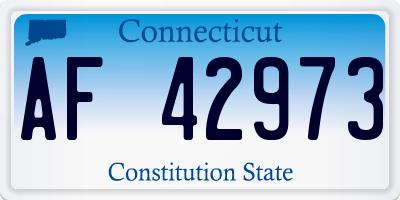 CT license plate AF42973