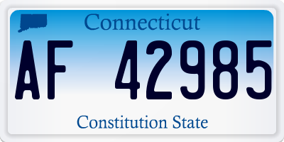 CT license plate AF42985