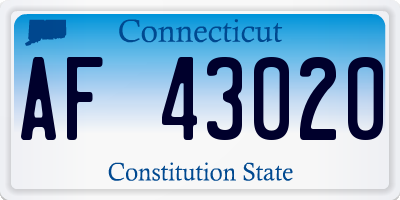 CT license plate AF43020